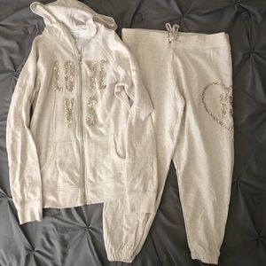 Victoria Secret Hoodie and Cropped Sweatpants